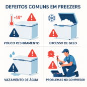 Principais Defeitos em Freezers: Causas, Sinais e Quando Chamar Assistência Técnica