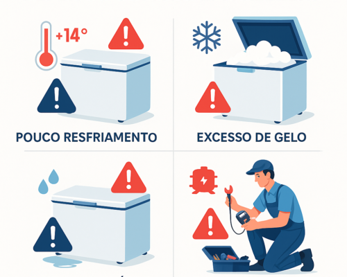 Principais Defeitos em Freezers: Causas, Sinais e Quando Chamar Assistência Técnica